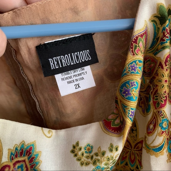 Retrolicious Mixed Pattern Dress - Picture 5 of 10